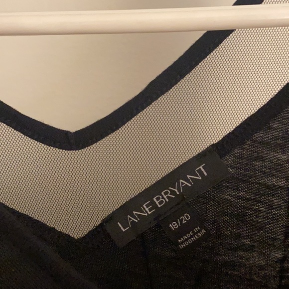 Black sheer trimmed top - Picture 3 of 3